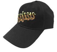 Genesis Baseball Cap Orange Classic Band Logo new Official Black Strapback