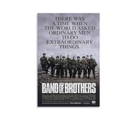 Band of Brothers 2001 Movie Poster, War Drama TV Series Historical Poster, Canvas Print, 20x30inch(50x75cm), Perfect for Living Room, Bedroom, Dining Room, etc.