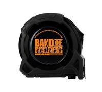 Band Of Builders Tape Measure 8m / 26ft 25mm Wide Non Reflective Steel Blade With Metric And Imperial Markings ABS Case And Belt Clip