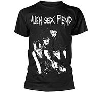 Band Photo Alien Sex Fiend T-Shirt Black Mens Tees S