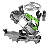 Band Saw 1100W Deep Cut Portable Metal Cutting Tool with LED Light, Handheld Automatic, Includes 10/14T Saw Blades, Stepless Adjustment for Copper, Aluminum, and Steel