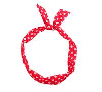 Band Tartan Wed Retro Rockabilly Wire Scarf Dot Headband Hair Band Paisley Headband Hair Band Boys (Red, One Size)