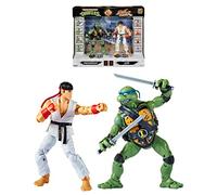 Playmates Teenage Mutant Ninja Turtles x Street Fighter Leonardo vs Ryu Action Figure 2 Pack