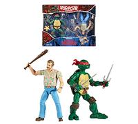 Teenage Mutant Ninja Turtles Raphael Vs Stranger Things Hopper Action Figures 6'' And Turtle With Articulation, P81192