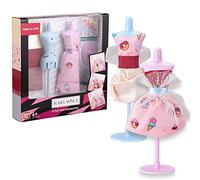 BANDAI 40433 Harumika Fashion Design for Kids-Craft Your Own Catwalk Looks with This Creative Kit-Double Torso Set-'Yummy All Over' Style Includes Reusable Mannequin, Fabric and Accessories