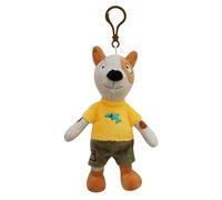 BANDAI Adorable Pip and Posy Clip-on Plush Zac Toy | Soft 13cm Teddy Keychain | Cute Bag Clip Soft Plushie Character for Girls and Boys