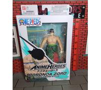 BANDAI Anime Heroes One Piece Figures Roronoa Zoro 3 Swords Style Action Figure | 17cm Articulated Zoro Anime Figure With Extra Accessories One Piece Action Figures Pirate Toys Range
