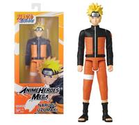 Bandai - Anime Heroes - Naruto Shippuden - Anime Heroes Mega Figurines 30cm - Naruto Uzumaki - Officially Licensed Naruto - Large Articulated Naruto Figurine - Toy for Kids 4 Years and + - 38151