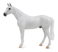 Bandai Breyer Freedom Series Fleabitten Grey Thoroughbred Horse Model, 15cm 1:12 Scale Fleabitten Grey Thoroughbred Horse Toy, Hand Painted Breyer Horse Toys As Horse Gifts For Girls And Boys