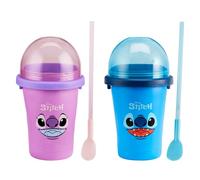 BANDAI - Chillfactor - Disney Stitch or Angel - Slush Cup with Straw - Random Model Sold Individually - Making Homemade Ice Cream - Creative Kitchen Workshop for Kids