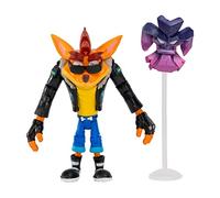 BANDAI Crash Bandicoot Action Figures Biker Crash With Mask | 11cm Biker Toy With Mask And Stand Accessories | Collectable Figures As Merchandise And Video Game Gifts