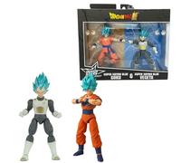 BANDAI Dragon Ball Dragon Stars Battle Pack | Goku vs Vegeta Action Figures | 2 x 12cm Articulated Dragon Ball Figures Dragon Stars Action Figures Anime Gifts and Merch