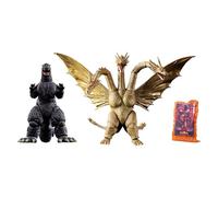 BANDAI Godzilla Action Figure, Godzilla (1991) VS King Ghidorah (1991) Battle Set of 2 Action Figures with Battle Accessories - Collectible Set in Box Packaging for Fans & Collectors