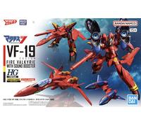 BANDAI SPIRITS HG Model Kit VF-19 Kai Fire Valkyrie (Macross 7) Sound Booster 1/100 Color-coded
