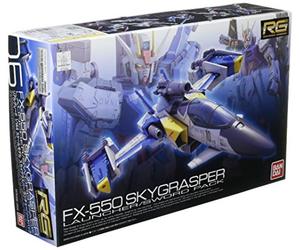 BANDAI Hobby 2159335 RG #6 Skygrasper with Launcher/Sword Pack Gudnam Model Kit Gundam SEED Kira Yamato Gunpla, S