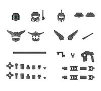 Bandai Hobby 30MM Optional Parts Set 6 (Custom Heads A), Multicolor (2584082)