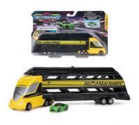 Bandai - Micro Machines - The Transporter Truck - Truck 30 cm Long and Its Exclusive Vehicle Included - JW0027