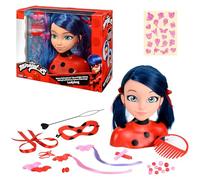 Miraculous Bandai Ladybug Styling Head With Doll Hairdressing Accessories | Toy Hair Styling Doll Head Set For Children | Pretend Hair Salon | Kids Hair Dressing Role Play Sets For Girls