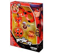 Bandai P50604 Set Di Trasformazione Costume E Accessori Miraculous Mask, Yoyo, Tikki Kwami Earrings Toy for 4 Years and Over-P50604, Transformation Kit-Ladybug