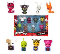Miraculous Bandai Ladybug And Cat Noir Kwami Surprise 8 Pack | 8 Kwami Figurines Inside | Mini Kwami Toys Collect Them All Kwami Figures With Jewels For Play And Display