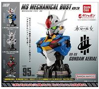BANDAI Mobile Suit Gundam MS Mechanical Bust 03 Gundam Aerial x Complete Set of 3 Full Comp Capsule Toy