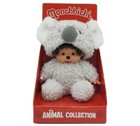 Bandai - Monchhichi - Monchhichi Koala Soft Toy - 80s Iconic Monkey Plush - Soft Plush 20 cm for Children and Adults - Children's Toy 2 Years and Above - SE245772