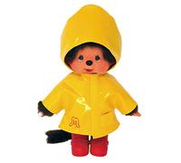 Bandai Monchhichi Yellow Waxed Soft Toy - 80s Iconic Monkey Plush - 20 cm Soft Toy for Children and Adults - Children's Toy 2 Years and Above - SE22117