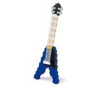 BANDAI Nanoblock Blue Electric Guitar Model | Nanoblocks Building Blocks Puzzles For Adults And Kids | Build Your Own Plastic Model Kits With Mini Bricks Make Great Gifts For Teens And Adults Age 12+