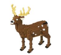 BANDAI Nanoblock Deluxe Deer Model | Nanoblocks Building Blocks Puzzles For Adults And Kids | Build Your Own Plastic Model Kits With Mini Bricks Make Great Gifts For Teens And Adults Age 12+