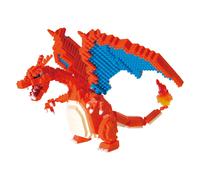 Bandai - Nanoblock - Pokémon Figur Charizard - Mini-Figur mit 860 Bausteinen - K