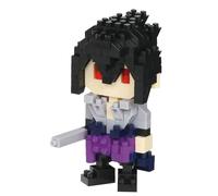 BANDAI - Nanoblock Sasuke Uchiwa-Naruto Shippuden-Mini Brick Figure-Building Game-NBCC135, NBCC135, Multicoloured