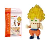 Bandai - Nanoblock - Son Goku Super Saiyan - Dragon Ball Z - Mini Brick Figure - Building Set - Super Saiyan Goku Pixel Manga Figure Building Kit - NBDB007
