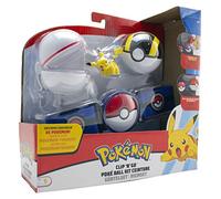 Bandai - Pokémon - 1 Clip 'N' Go Belt + 2 Poké Ball and 1 Pokemon 5 cm Figure - Accessory to dress up as a Pokémon Trainer - 80307