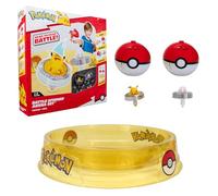 Bandai - Pokémon - Arena Pack + 2 Spinners Included - Pokémon Arena + 2 Pokéball Launchers + 2 Pikachu and Mew Spinning Tops - Battle Game with Pokémon Spinning Tops for Multiple Players - Toy for