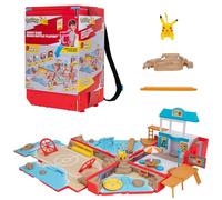 Bandai - Pokémon - Beach trainer backpack - Pokémon play universe with mini games - bag that turns into a playground on the beach - Pikachu figure included - Toy set for children