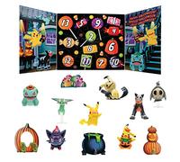 Bandai - Pokémon - Halloween Advent Calendar - 8 Pokemon Figures and 5 Accessories - Pikachu, Zorua, Malosse, Bulbasarre, Fantyrm, Skelenox and Mimiqui - PKW2688