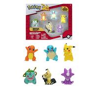 Bandai - Pokémon - Pack of 6 Pokémon figures - Wave 3 - Pikachu, Squirt, Charmander, Bulbasic, Mimiqui, Toxizap - Pokemon Figures 5 cm - Toy for Children 4 years and above JW2684