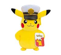 Bandai Pokémon - Plush Captain Pikachu - Plush Toy 20 cm Very Soft - Gift Idea Plush Pikachu Children and Adults - Toy for Children from 2 Years - Officially Licensed - JW4373