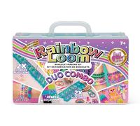 BANDAI Rainbow Loom Duo Combo - Creative Bracelet Making Kit - 4000 Bands Loom - Happy Loom Jewellery Included - Toy for Ages 7+ - CD0104