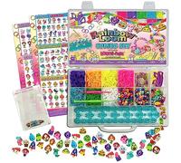 Bandai Rainbow Loom Loomi-Pals Combo Set Jewellery Maker Crafts | DIY Bracelet Maker with Loom Band Board | Loom Bands Kit for Boys and Girls | Loom Band Accessories with Charms