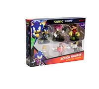 BANDAI Sonic Prime Action Figures 6 Pack Set 2 | 6 7.5cm Sonic The Hedgehog Articulated Figures Based On The Sonic Prime Netflix TV Show | Sonic Toys Make Great Gaming Merchandise For Adults And Kids