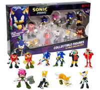 BANDAI Sonic Prime Collectable Figures 12 Pack Set 1 | 12 6.5cm Sonic The Hedgehog Models Based On The Sonic Prime Netflix TV Show | Sonic Toys Make Great Gaming Merchandise For Adults And Kids