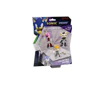 BANDAI Sonic Prime Collectable Figures 3 Pack Set 3 | 3 6.5cm Sonic The Hedgehog Models Based On The Sonic Prime Netflix TV Show | Sonic Toys Make Great Gaming Merchandise For Adults & Kids (PM2020C)