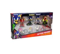 BANDAI Sonic Prime Collectible Figures 8 Pack Set | 8 x 7.5cm Sonic The Hedgehog Models Based On The Sonic Prime Netflix TV Show | Sonic Toys Make Great Gaming Merchandise for Adults and Kids