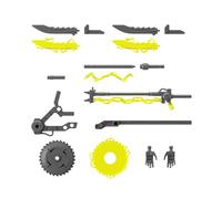 Bandai Plastic Model 1.2 in (30 mm) - Customized Weapons (Plasma-Armed), Color-Coded