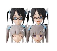 BANDAI SPIRITS 30MS Idolmaster Shiny Colors Optional Hairstyle & Face Parts Set (Yuka Mimine / Kiriko Yuya) Color Coded Plastic Model