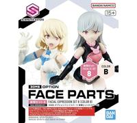 BANDAI SPIRITS 30MS Option Face Parts Facial Expression Set 8 (Color B), Color Coded Plastic Model