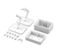 Bandai Spirits Action Base 7 & Option Box 1 (White), Plastic, Color-coded Plastic Model