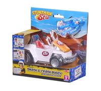 BANDAI, Stuntman STU Buggy Smash & Crash, Detachable Toy Car with Action Figure, Acrobatic Vehicle with App and Special Effects, Multicolor, COSS8373