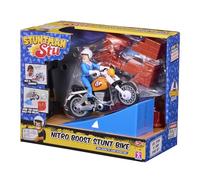 BANDAI, Stuntman STU Nitro Boost Stunt Bike with Launch Ramp, Brick Wall and Action Figure, App with Effects, Multicolor, COSS8201